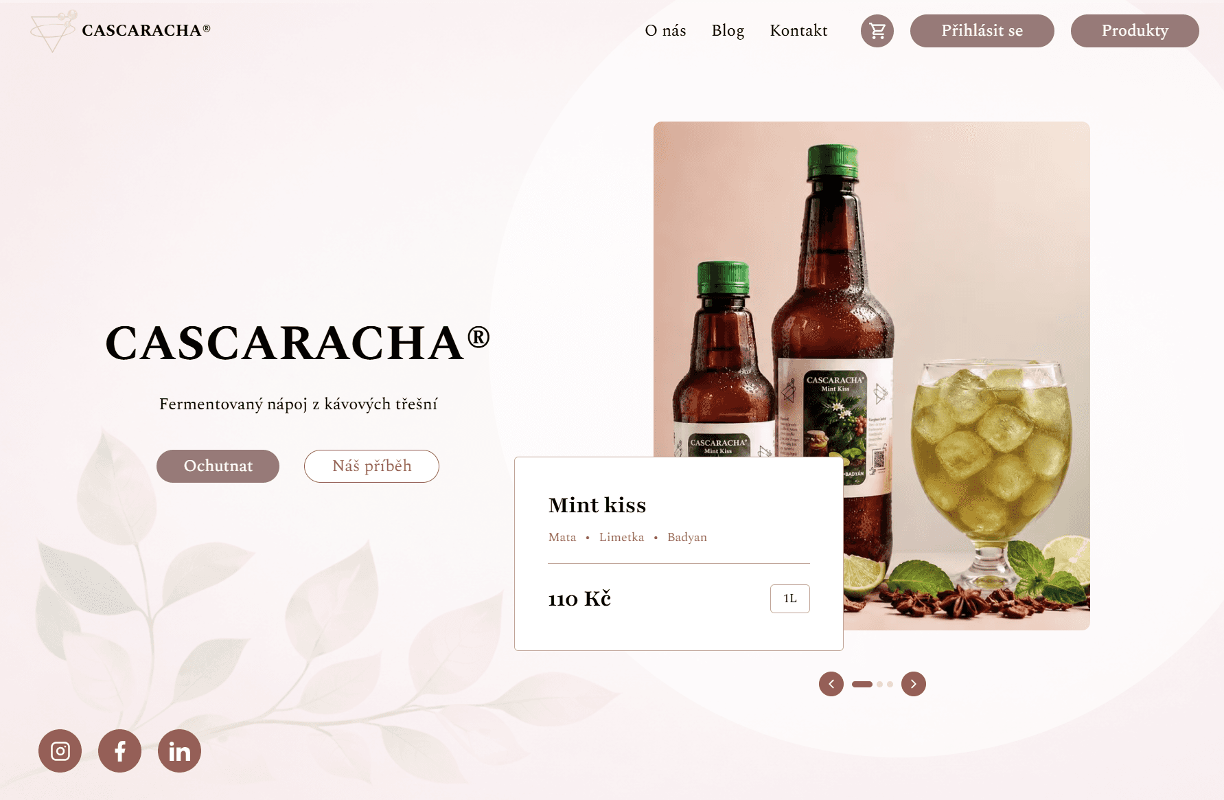 Cascaracha e-shop – homepage